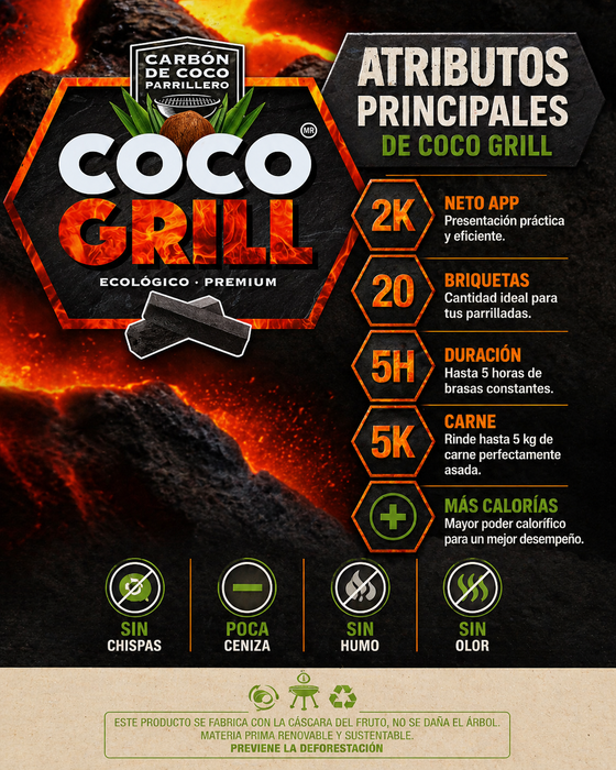Carbón de Coco - CocoGrill